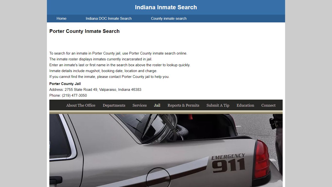 Porter County Inmate Search