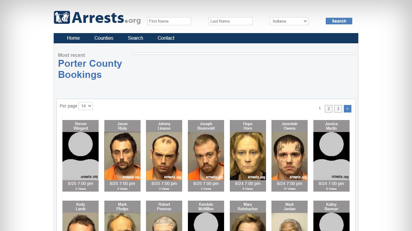 Porter County Arrests and Inmate Search